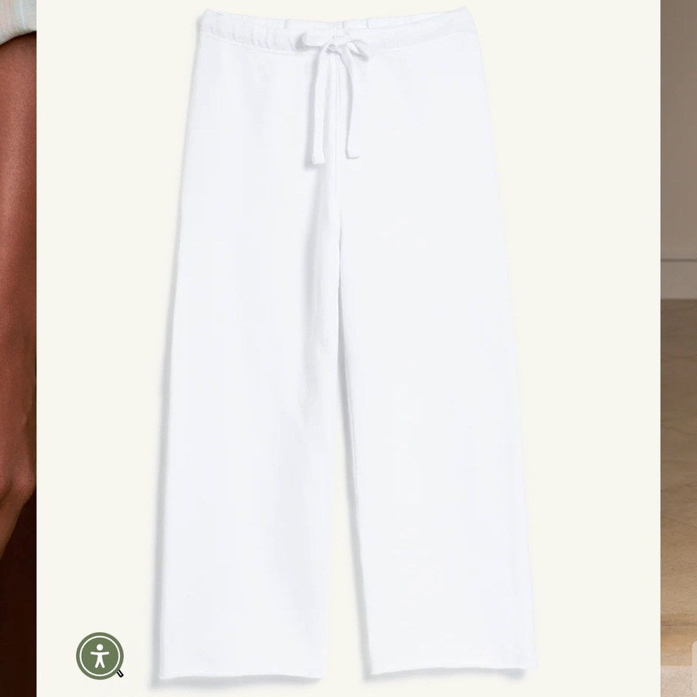 Frank and Eileen Women's White Catherine Cropped Sweatpants